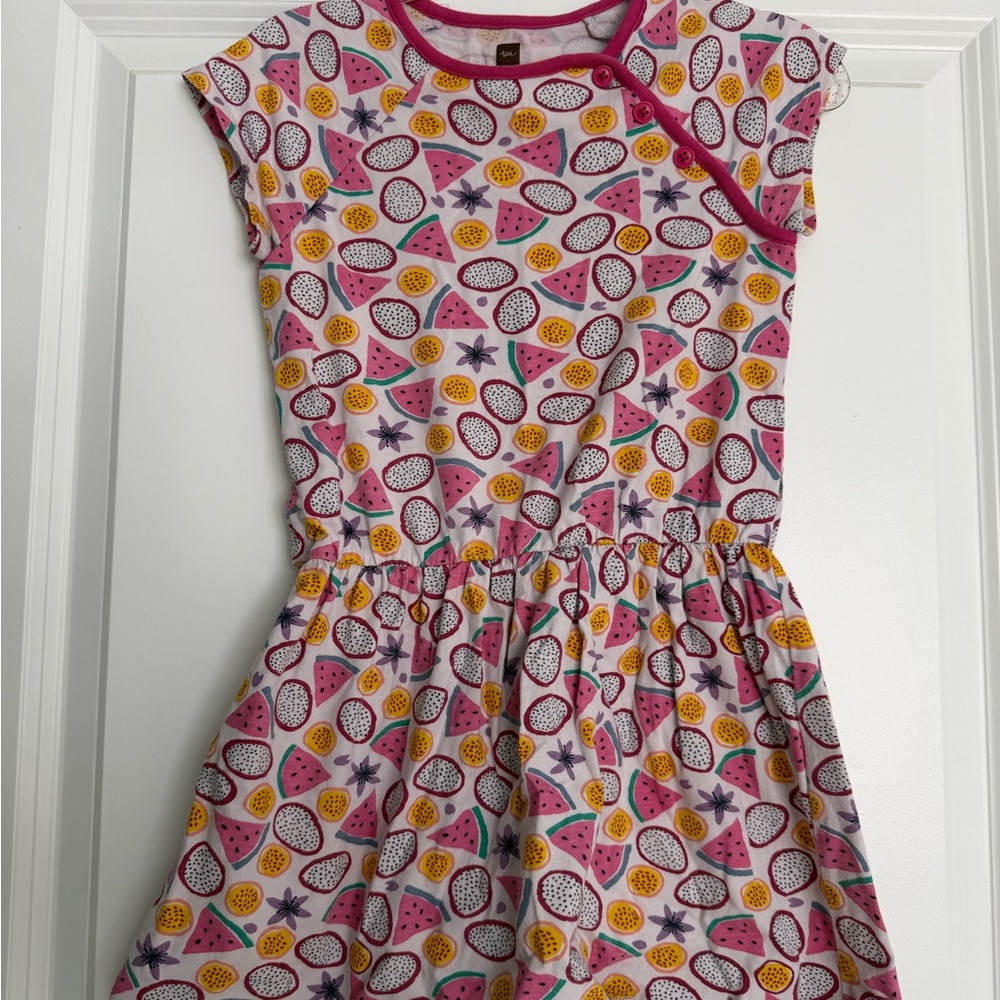 Tea Collection Colorful Fruit Print Kids Dress